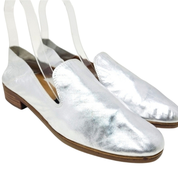 Lucky Brand | Women's Cahill Deconstructed Platinum Flat Loafers (Size 11M) - Picture 1 of 12